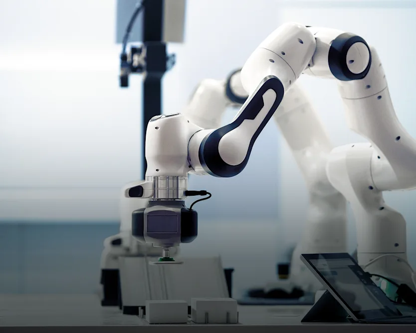 Roboterarm in Aktion.