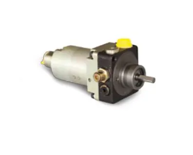 A miniBooster HC2P series pressure intensifier used in battery-powered or pallet applications