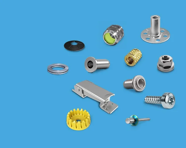 Các phần tử cố định khác nhau trên nền xanh, minh họa sự đa dạng của chúng.