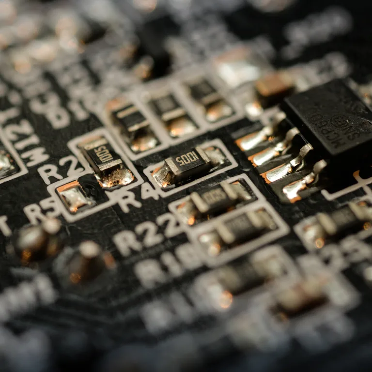 A typical electrical circuit board close up shot