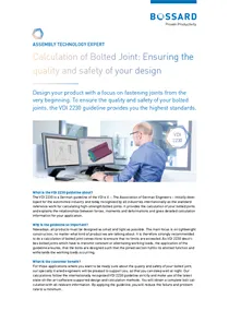 Cover of factsheet Calculation of Bolted Joints
