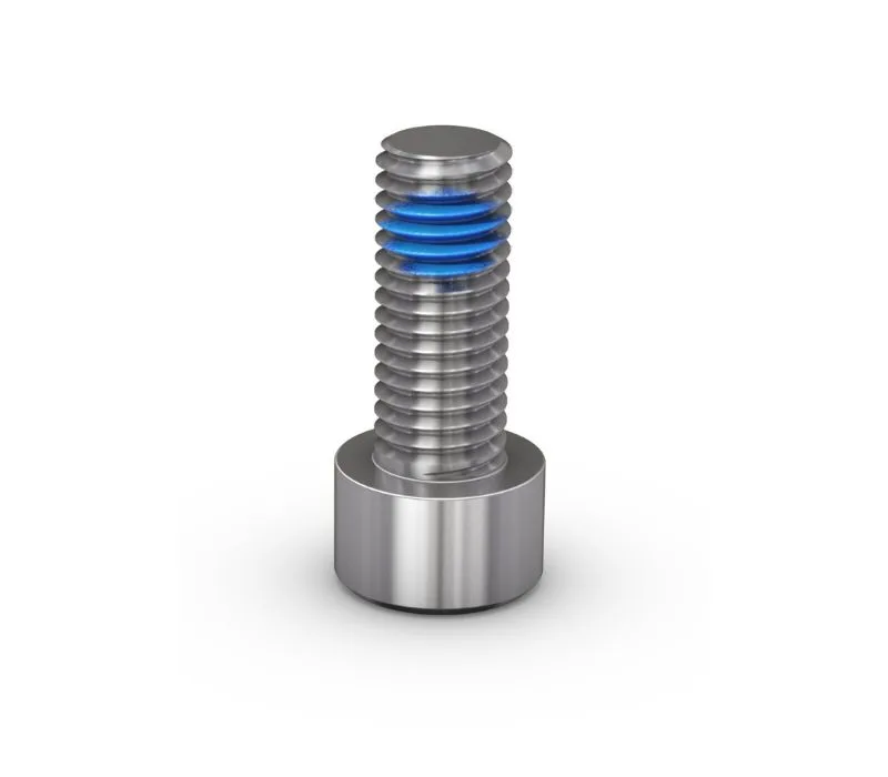 Vis à tête cylindrique métrique avec patch TufLok® ou Nytemp®