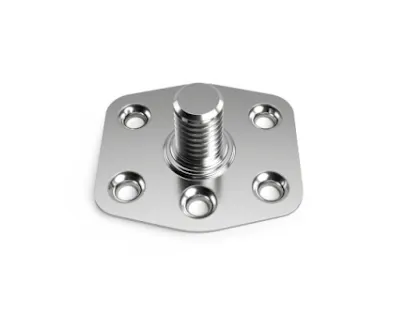Ein Metall-MM-Welding-InWWerse-Befestiger zur sicheren Verankerung von Gewindesubstraten an thermoplastischen Materialien.