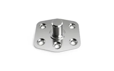 A metal MM-Welding InWWerse fastener to securely anchor threaded substrates to thermoplastic materials