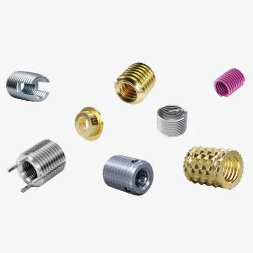 Verschiedene Gewindeeinsätze für unterschiedliche Materialien