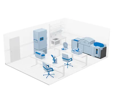 Laboratorium met life science en laboratorium apparatuur