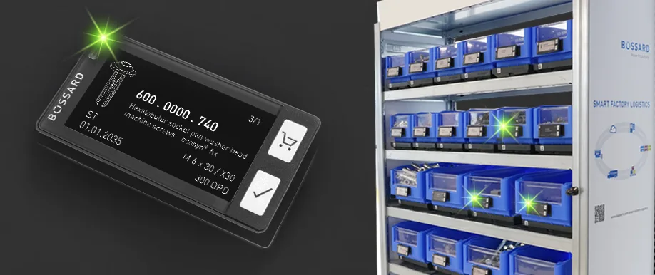 Rack with flashing SmartLabel Cloud