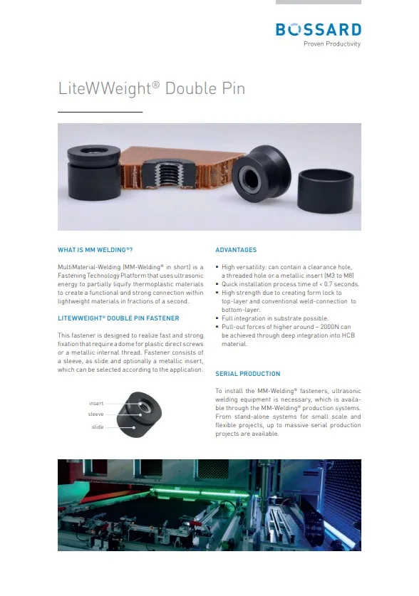 Miniature MM-Welding LiteWWeight Double Pin Brochure
