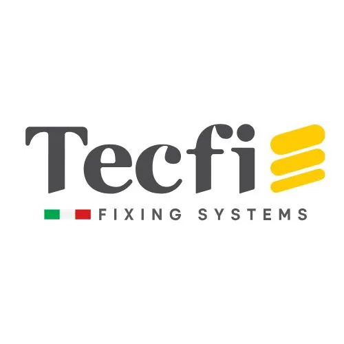 Das Bild zeigt das Tecfi-Logo sowie das Logo der Tecfi-Befestigungssysteme.