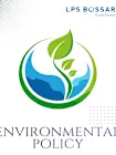 Green and blue leaf logo with "Environmental Policy" text below, LPS Bossard branding at the top.