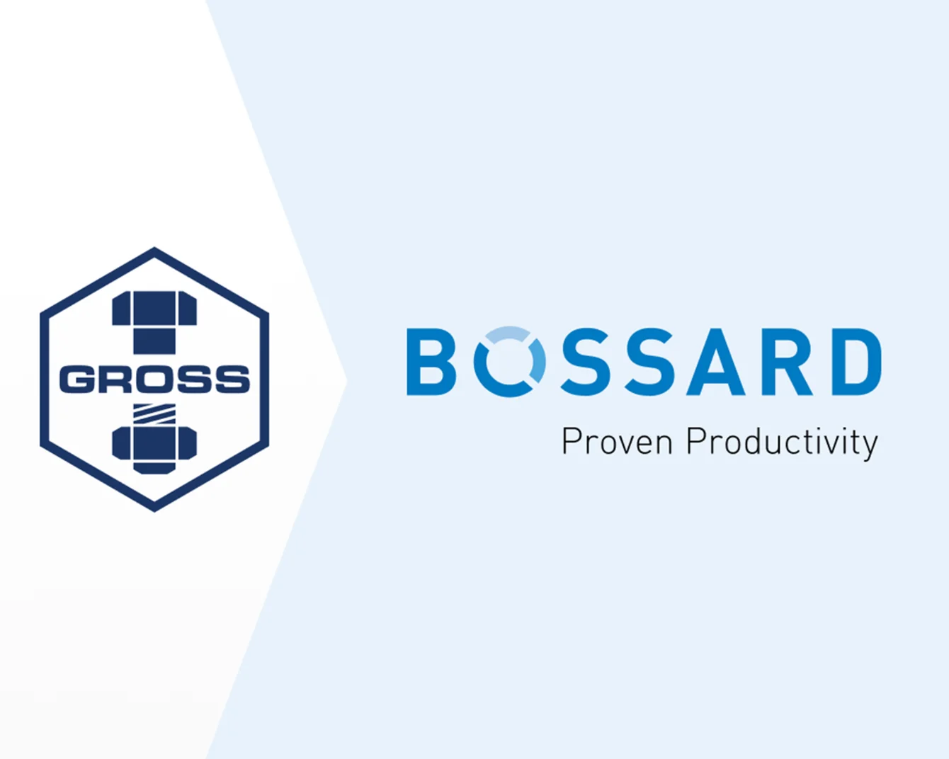 Dwa logotypy obok siebie: Ferdinand Gross i Bossard