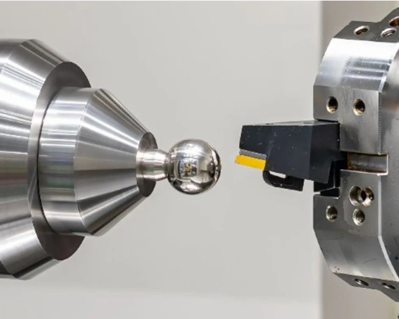 CNC drejning af kugle i metal