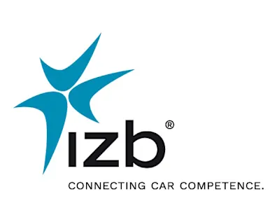 IZB logo with black text reading "izb CONNECTING CAR COMPETENCE" on white background.