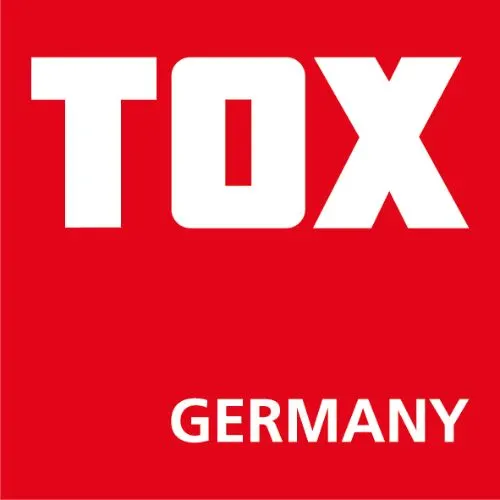 Weisses Tox-Logo auf rotem Hintergrund mit Untertitel Deutschland
