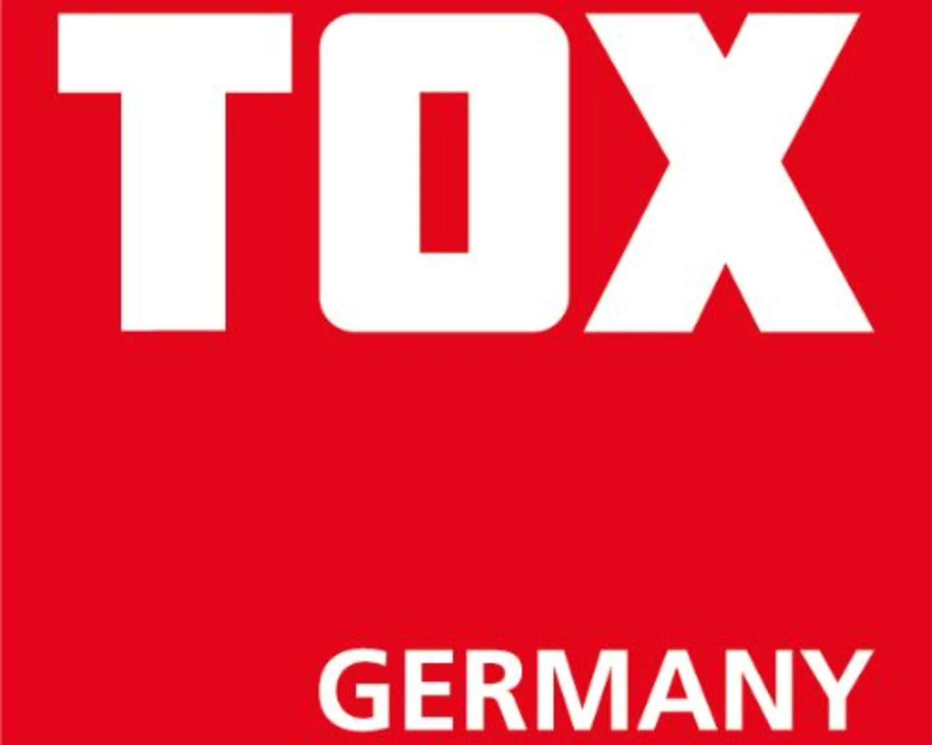 Weisses Tox-Logo auf rotem Hintergrund mit Untertitel Deutschland