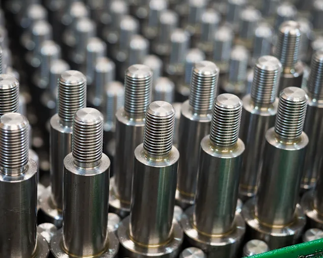 Special bolts with a long, thick shaft and a small thread.