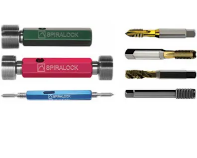 Seven various Stanley Spiralock tools on a white background.