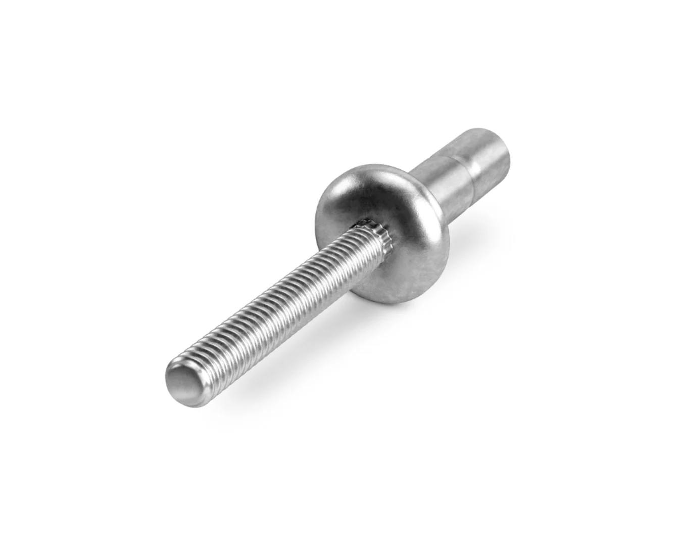 Un rivet aveugle haute résistance Huck® Magna-Lok® sur fond blanc.