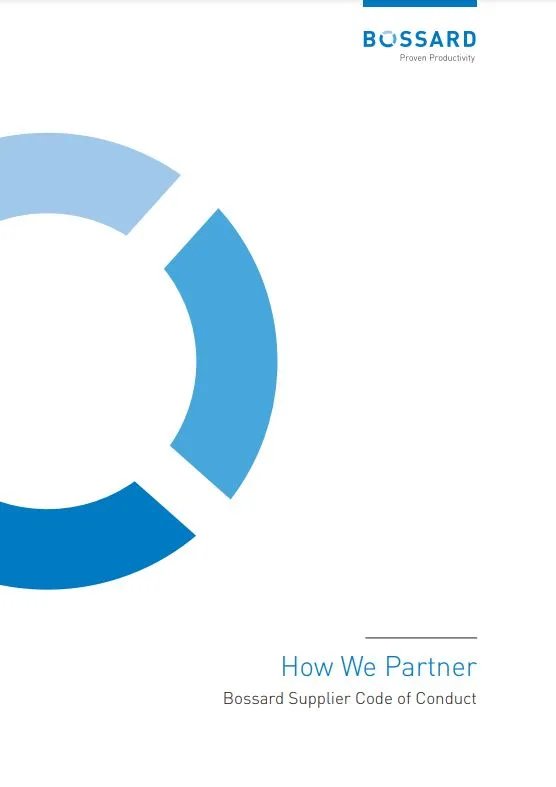 A thumbnail of the PDF Brochure Bossard Supplier Code of Conduct