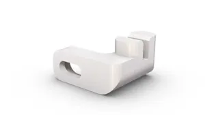 Une pièce de guidage latéral blanche