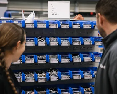 SmartLabel Cloud is used on a shelf in the production area