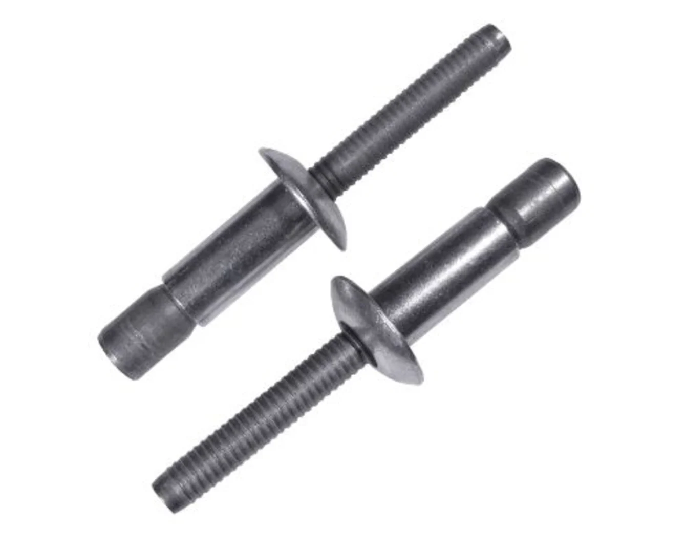 Two AVDEL Monobolt structural blind rivets on a white background.