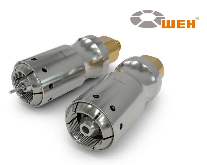 WEH TW152 Kupplung für Sauerstoffbetankung, Edelstahlkomponenten und WEH Firmenlogo