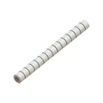 White Essentra fiber-optic protection tube for optimal kink protection and impact resistance on white background