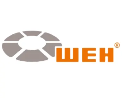 WEH Firmenlogo in Grau und Orange