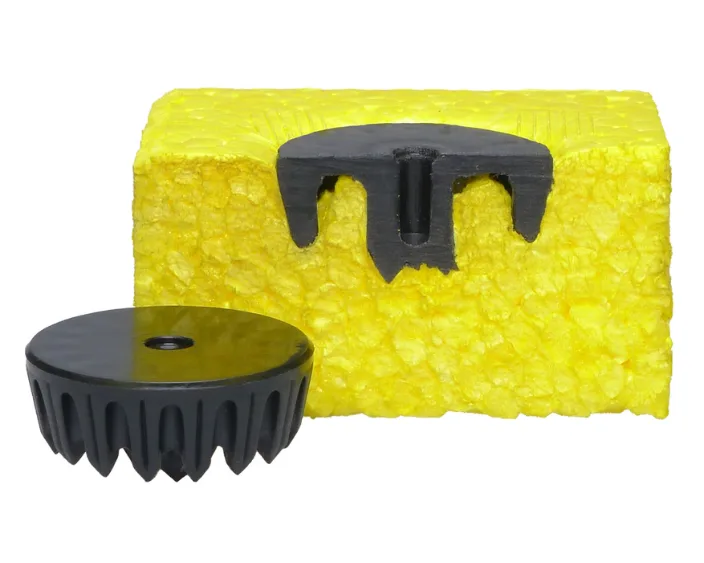 Gelbes EPP-Teil mit schwarzem MultiMaterial-Welding-Element als Anwendungsbeispiel