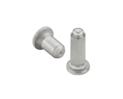 Two type MPP™ microPEM® Pins ideal for compact electronic assemblies on white background