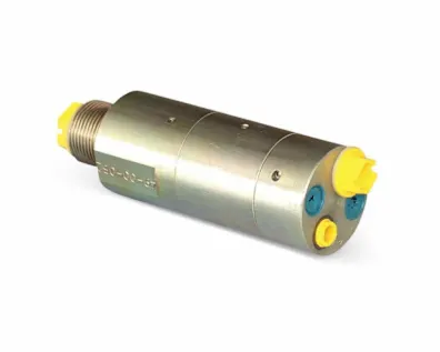 A minibooster HC1 series pressure intensifier on white background
