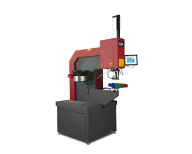 Eine Haeger 824 MSPe Einpressmaschine zur Installation von Einpressbefestigern