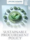 Green globe with leaves, surrounded by eco-icons, under "LPS Bossard" logo. Text reads "Sustainable Procurement Policy."
