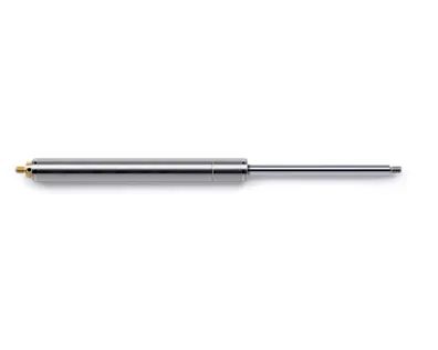 A Camloc stainless steel gas spring made of 316L stainless steel on white background