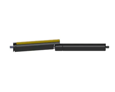 A Camloc Econoloc self-locking gas strut for applications where safety is critical on white background.
