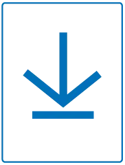 Generisches Download-Schaltflächensymbol mit weißem Hintergrund