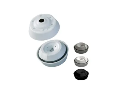 A close-up of several Jacob Klikseal sealing grommets in different colors on white background.
