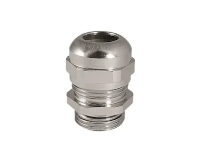 A Jacob Perfect plus Ex metal cable gland on white background