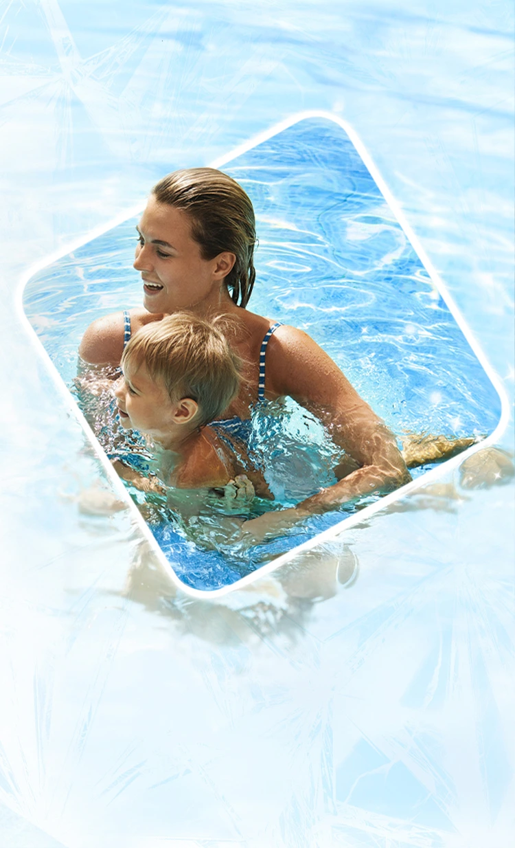 Nature² delivers cleaner water while using up to 50% less chlorine.