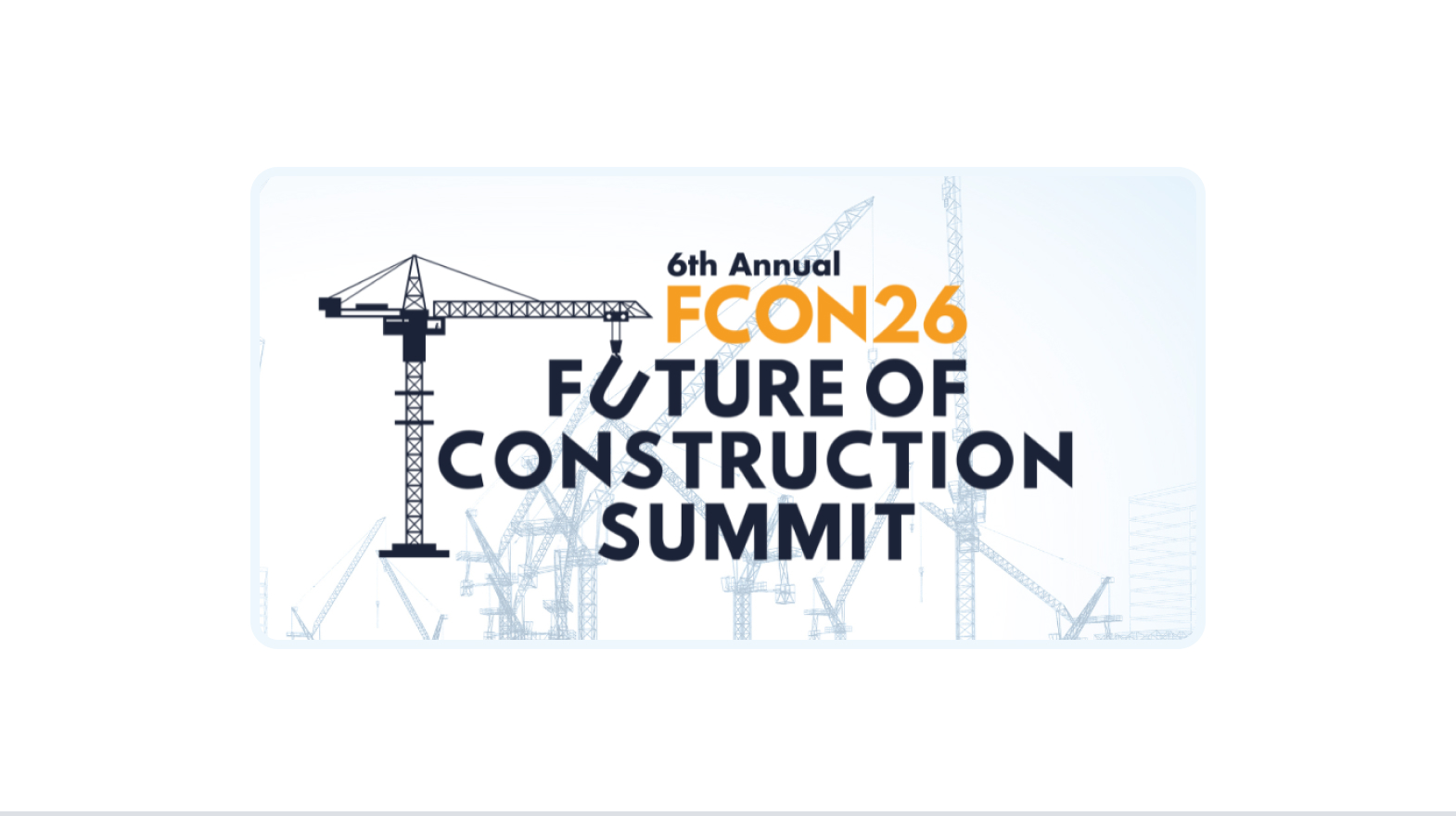 Future of Construction Summit in Brisbane, AU May 2026