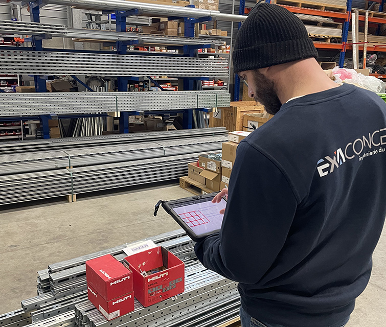 tablet warehouse inventory exaconcept