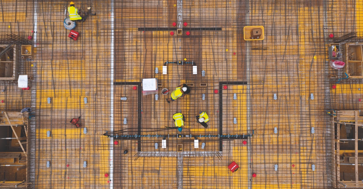 jobsite aerial view
