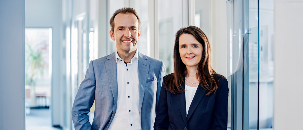 Ilka Erben und Volker Kirstein in ihrer Steuerkanzlei