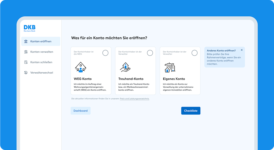 preview of the property management platform