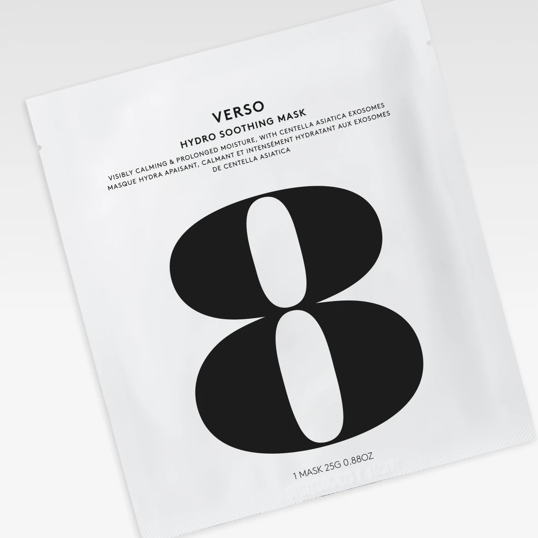 "Verso Hydro Soothing Mask – rauhoittava ja kosteuttava kangasnaamio centella asiaticalla."