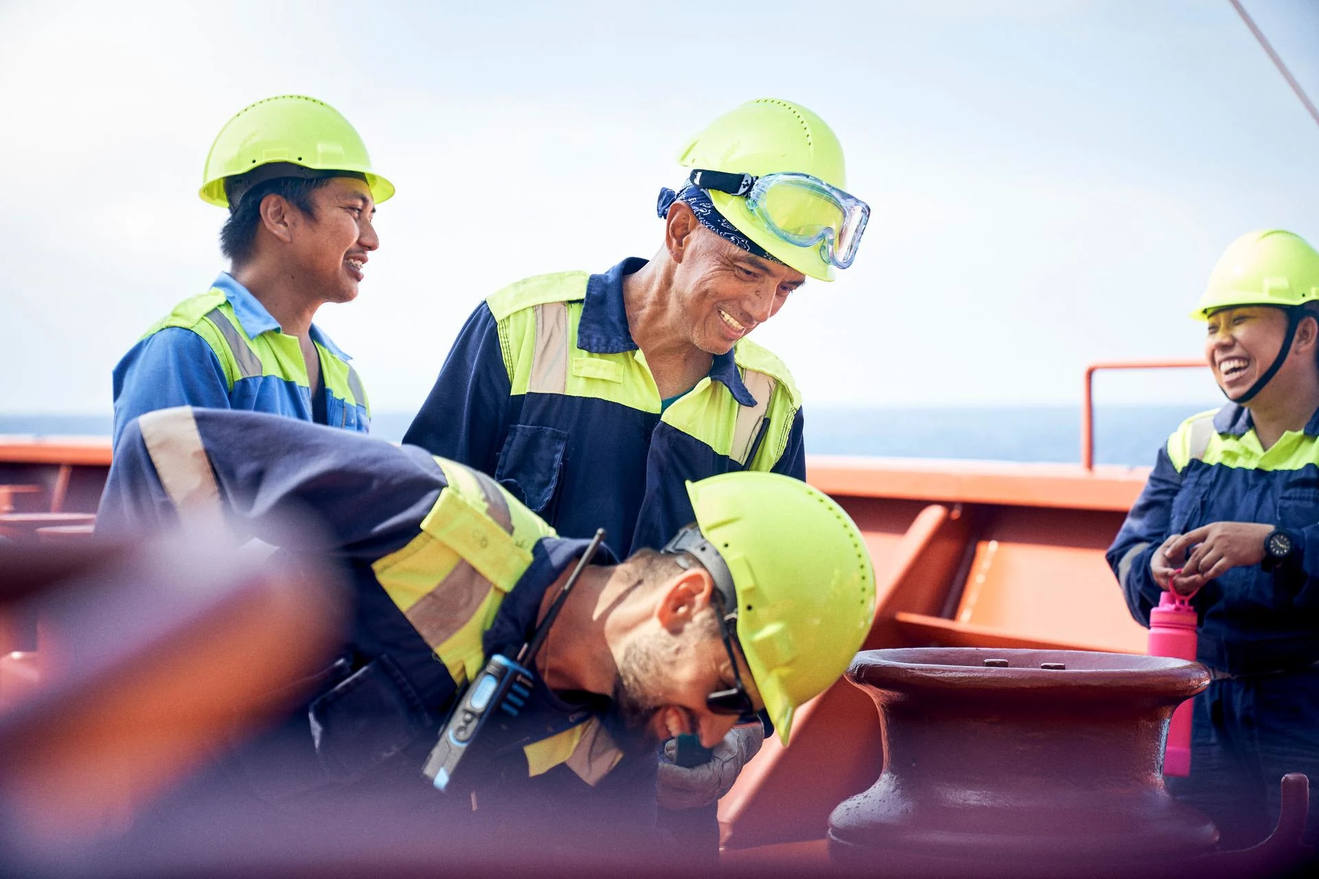 seafarers on vessel