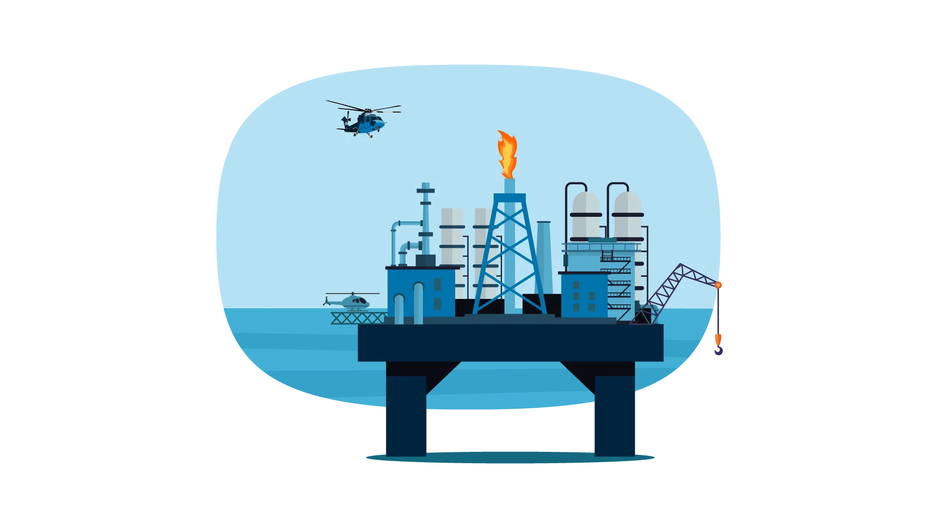 Helicopter at Sea