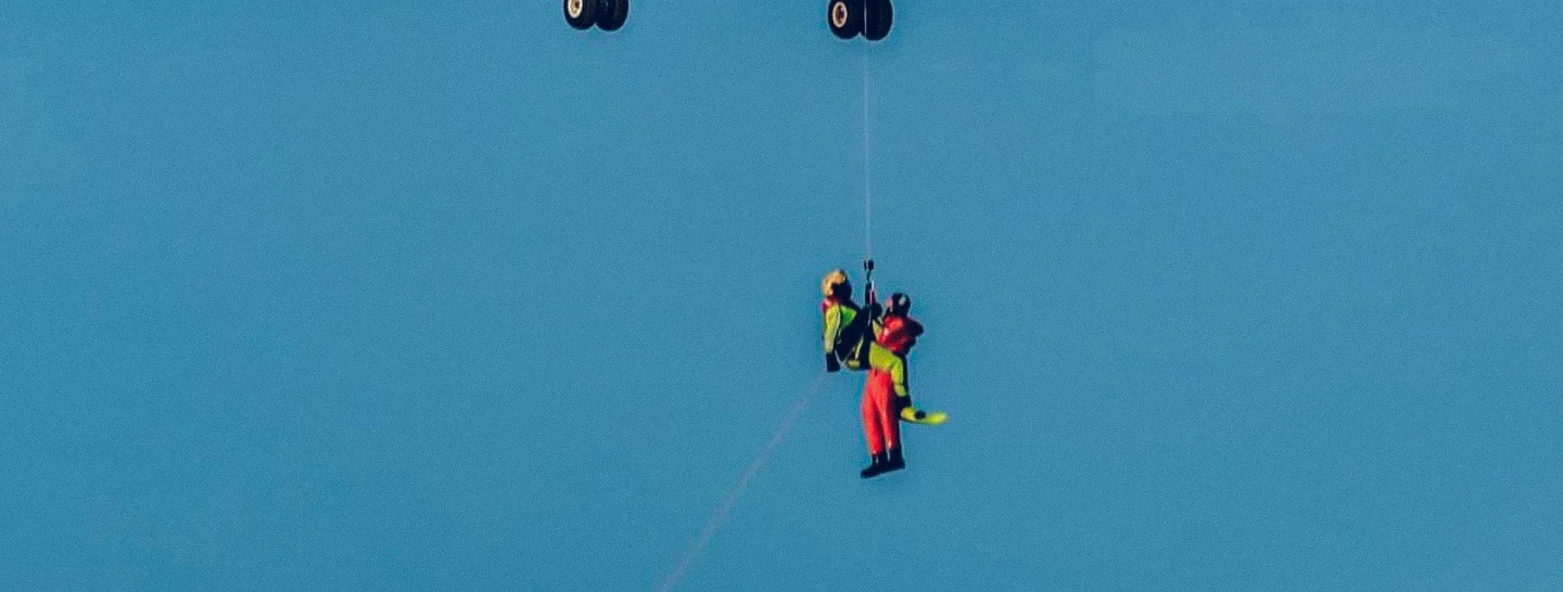 Helicopter rescue training at Haugesund