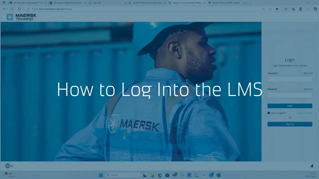 Log into LMS